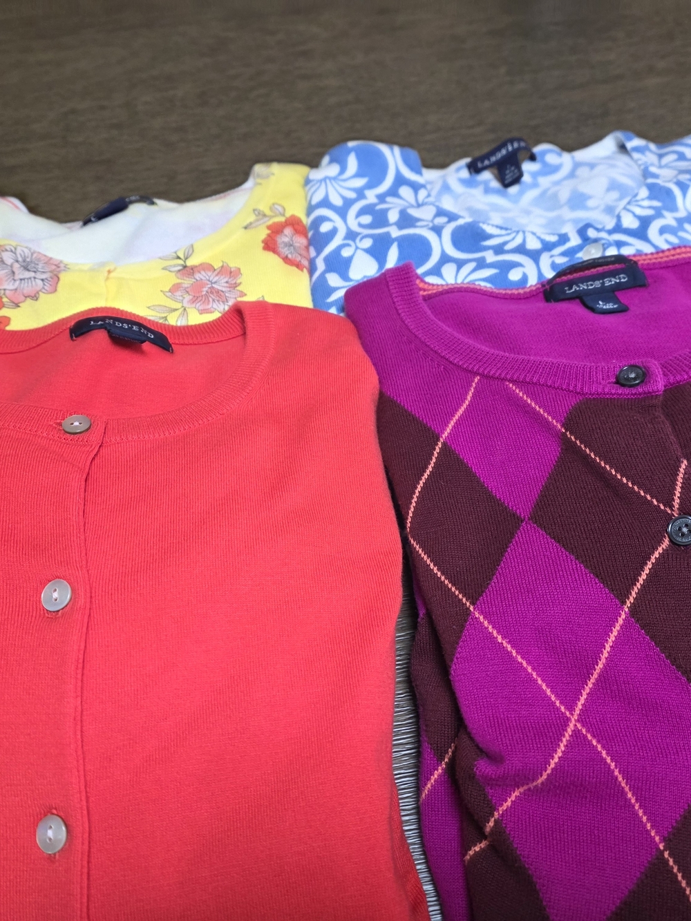 Lands' End Ladies Cardigans Size Large , Lot Of 4, Just $48 !